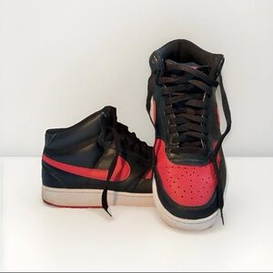 Nike Black and Red High-Tops (Used)